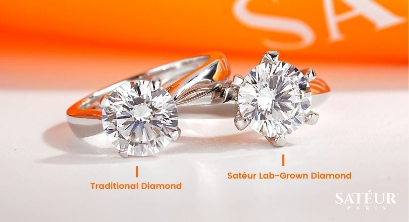 Sateur Lab Diamond vs Traditional Diamond