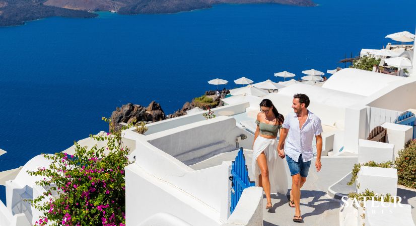 Santorini, Griekenland – Dorpsvoorstel Oia