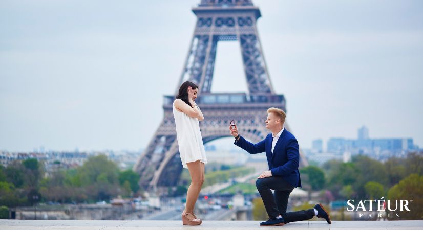 Parijs, Frankrijk – Voorstel voor de Eiffeltoren
