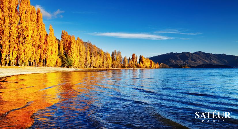 Queenstown, Nieuw-Zeeland – Voorstel met uitzicht op het meer